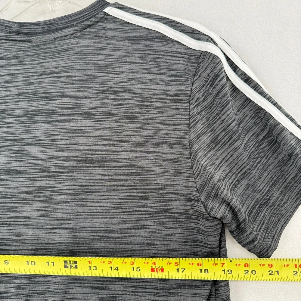 Adidas T-Shirt Mens Size Medium Black Gray White Space Dye Training Top CZ9740